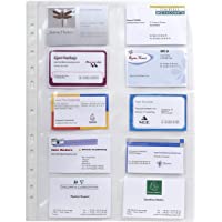 Exacompta 55046E - Bolsa de 10 fundas con multitaladros para tarjetas de visita- A4